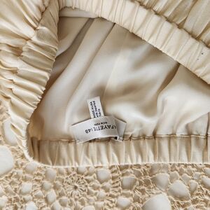 Cream Skirt with Elastic Waistband